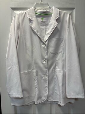 Healing hands women’s size medium white coat medical lab coat